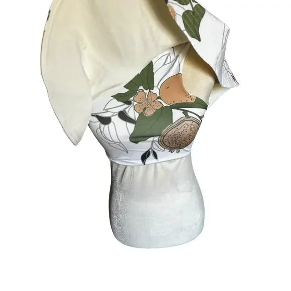 Juan de Dios "Moye de Sunset Waves" One Shoulder Swim Top, White, Women's 4 - Picture 3 of 7